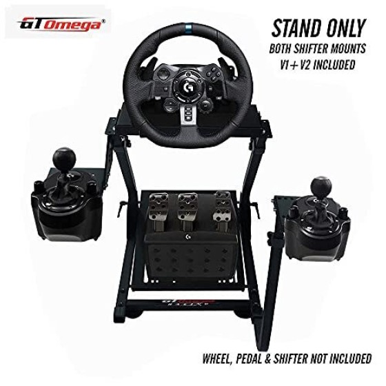 GT Omega Steering Wheel Stand, Compatible with Logitech G25, G27, Thrustmaster T500RS and TH8RS Steering Wheels, Compatible with PS3 - GT5